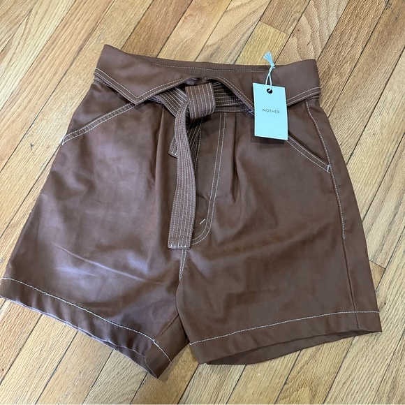 NWT Mother leather shorts - high waisted